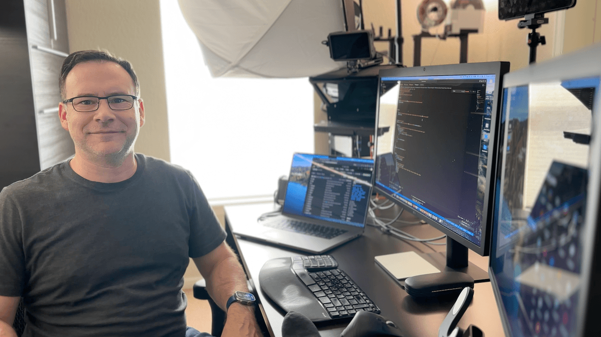Troy Cherasaro in the lab
